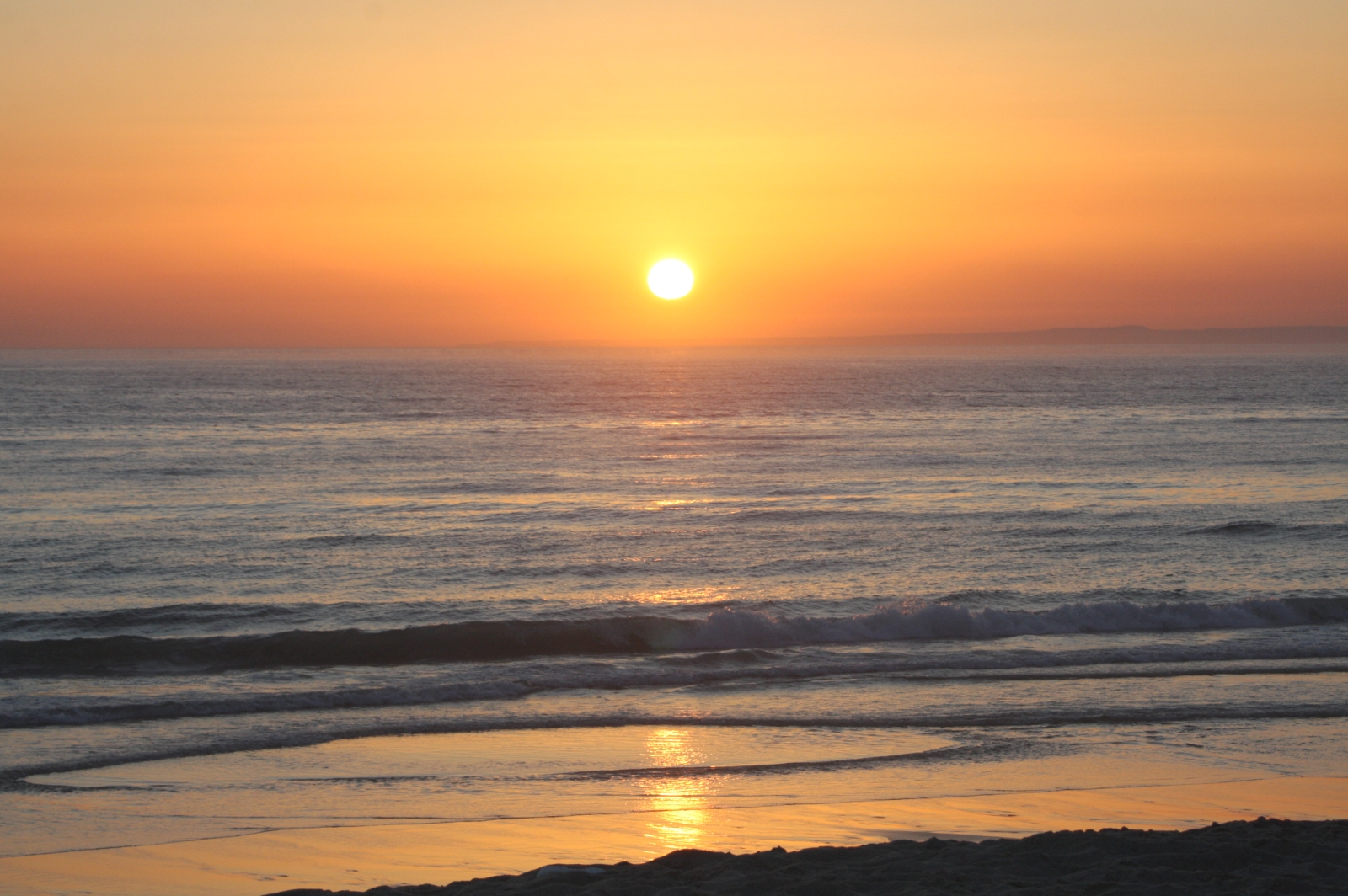 Sunset over the Atlantic Ocean from the Alentejo Coast in Comporta