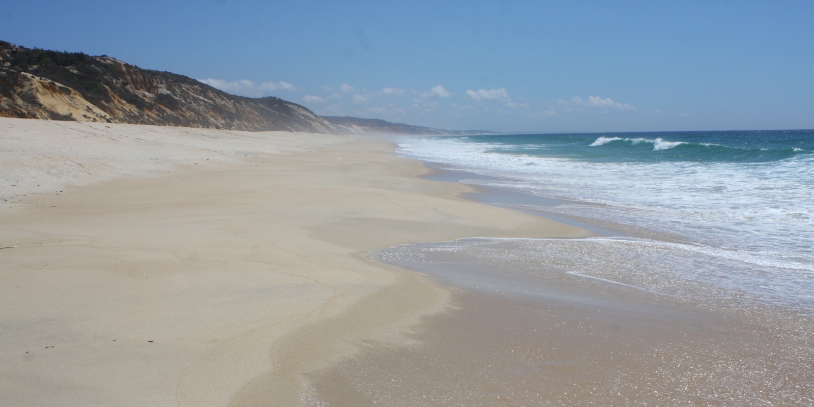 View Running Down the Alentejo Coast in Comporta with the Dunes, Atlantic Ocean and Pristine Beach