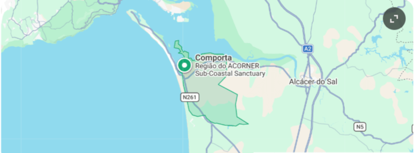 ACORNER Location Comporta | ACORNER Region Sub-Coastal Sancturay